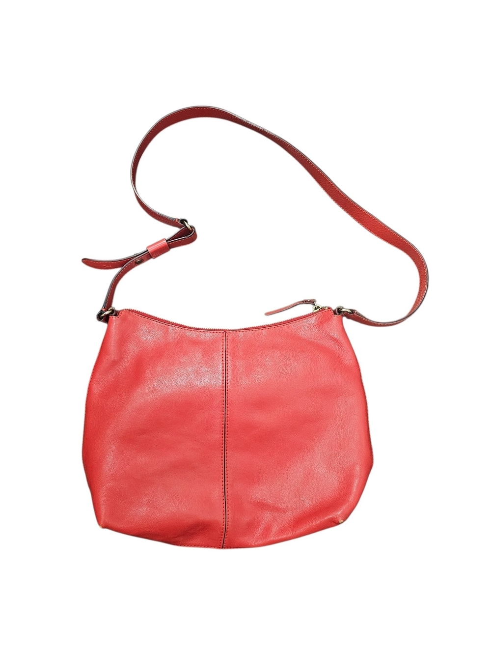 Kate Spade Coral Red Leather Crossbody Bag - Picture 2 of 12